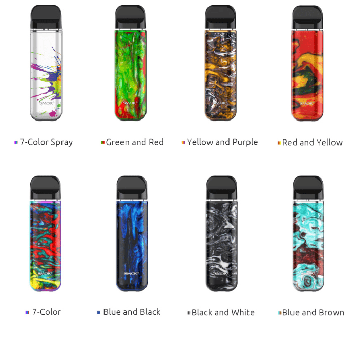 Цветовая палитра SMOK Novo 2 Pod Starter Kit