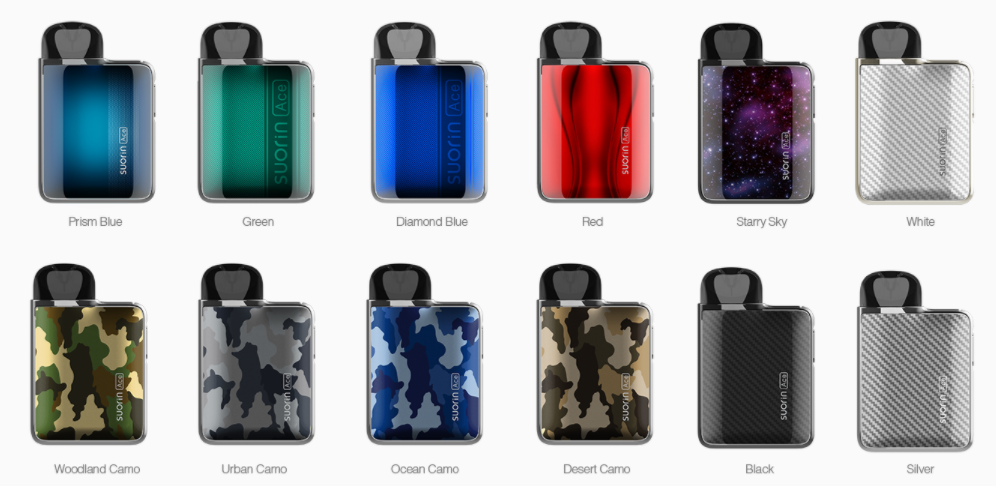 Suorin Ace Pod цветовая палитра