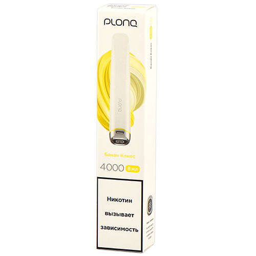 Электронная сигарета PLONQ PLUS PRO 4000 (Банан Кокос)