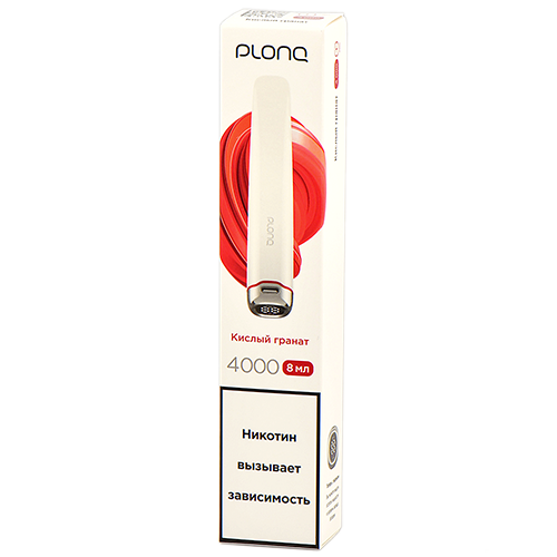 Электронная сигарета PLONQ PLUS PRO 4000 (Кислый гранат)
