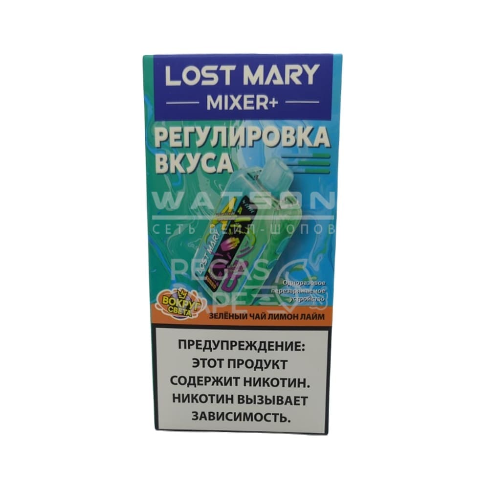 Электронная сигарета LOST MARY MIXER 25000 (Лимон лайм зеленый чай)
