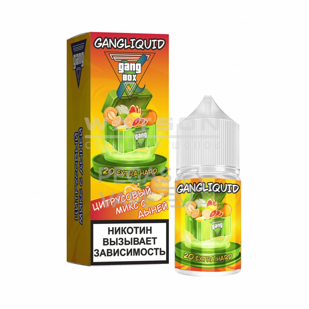 Жидкость Gang XBOX Extra HARD (Цитрусовый микс с дыней) 30 мл 2% (20 мг/мл) Strong