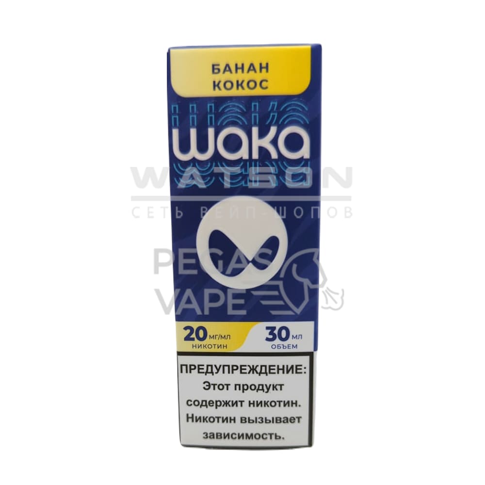 Жидкость WAKA Salt Strong (Банан кокос) 30 мл 2% (20 мг/мл) Strong