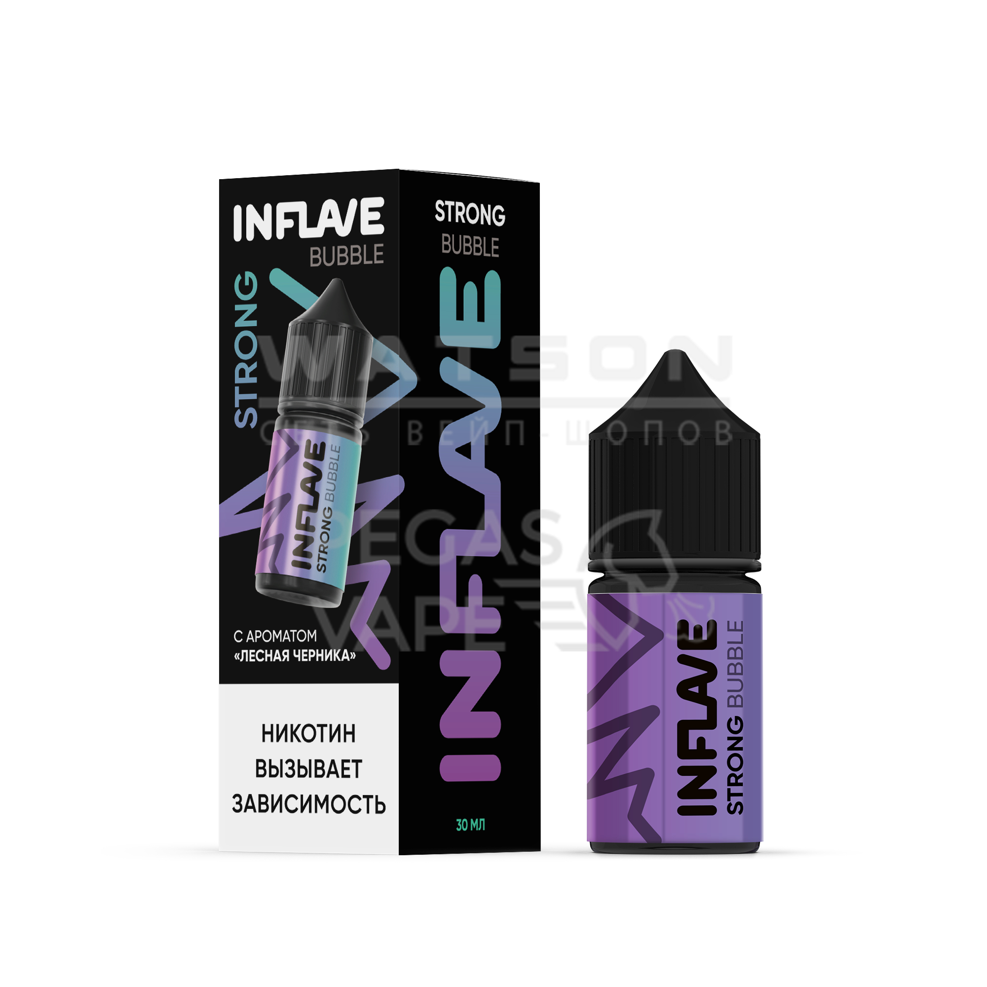 Жидкость INFLAVE BUBBLE STRONG (Лесная черника) 30 мл 2% (20 мг/мл) Strong