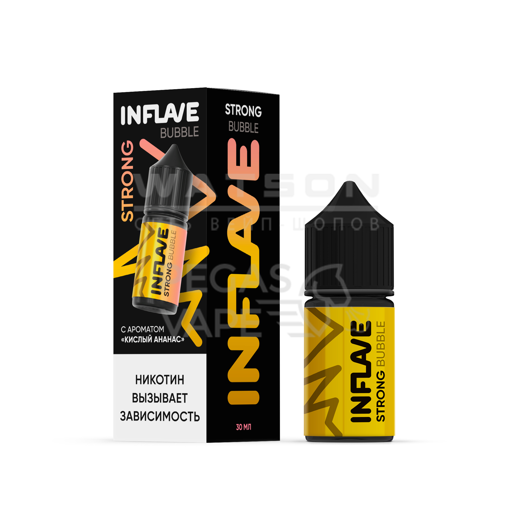 Жидкость INFLAVE BUBBLE STRONG (Кислый ананас) 30 мл 2% (20 мг/мл) Strong