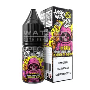 Жидкость ANGRY VAPE x PODONKI (Черная смородина Лимон) 10 мл 2% (20 мг/мл)