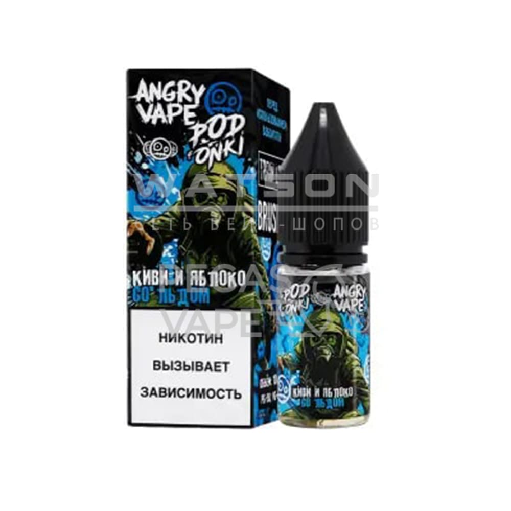 Жидкость ANGRY VAPE x PODONKI (Киви Яблоко Лед) 10 мл 2% (20 мг/мл)