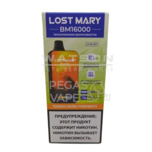 Электронная сигарета LOST MARY BM 16000 (Лимон лайм грейпфрут)