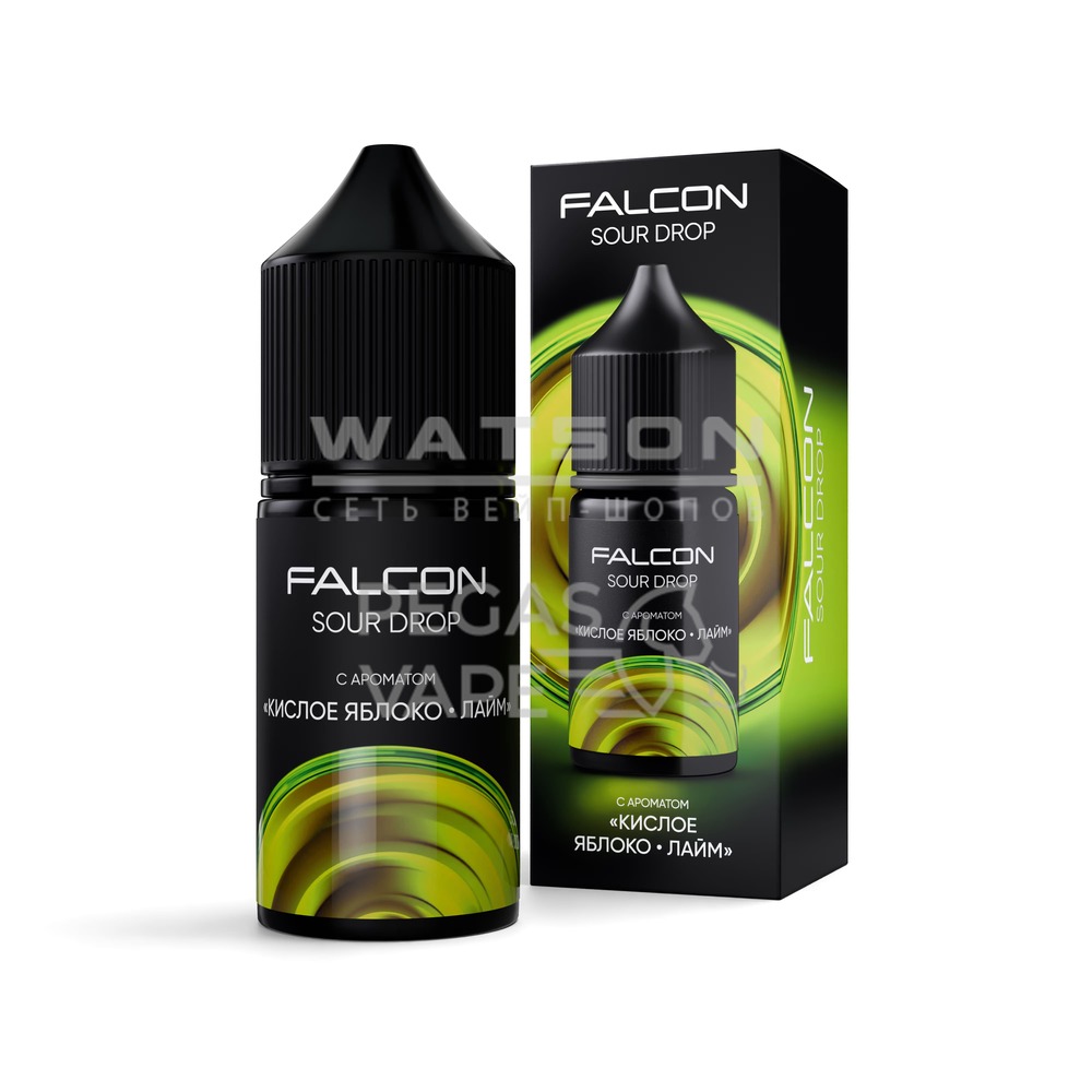 Жидкость FALCON SOUR DROP 30 мл (Кислое яблоко - лайм) 30 мл 2% (20 мг/мл)
