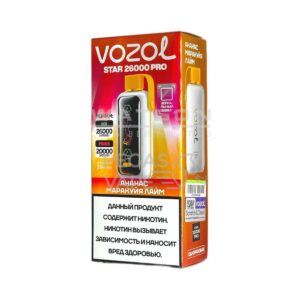 Электронная сигарета VOZOL STAR PRO 26000 (Ананас маракуйя лайм)