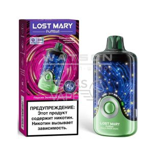 Электронная сигарета Lost Mary PuffBall 30000 (Персик зеленый виноград)