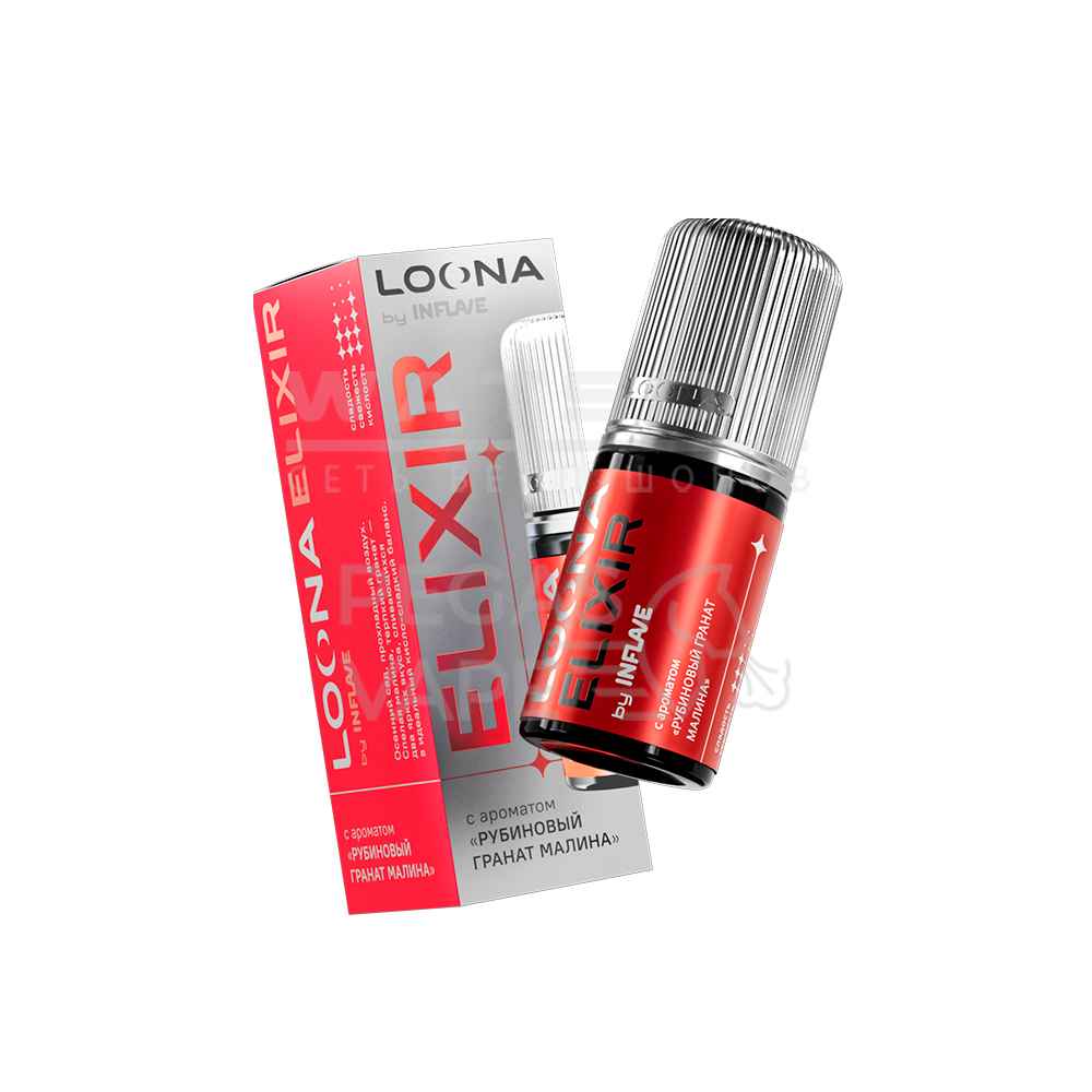 Жидкость LOONA ELIXIR by INFLAVE (Рубиновый гранат малина) 30 мл 2% (20 мг/мл)