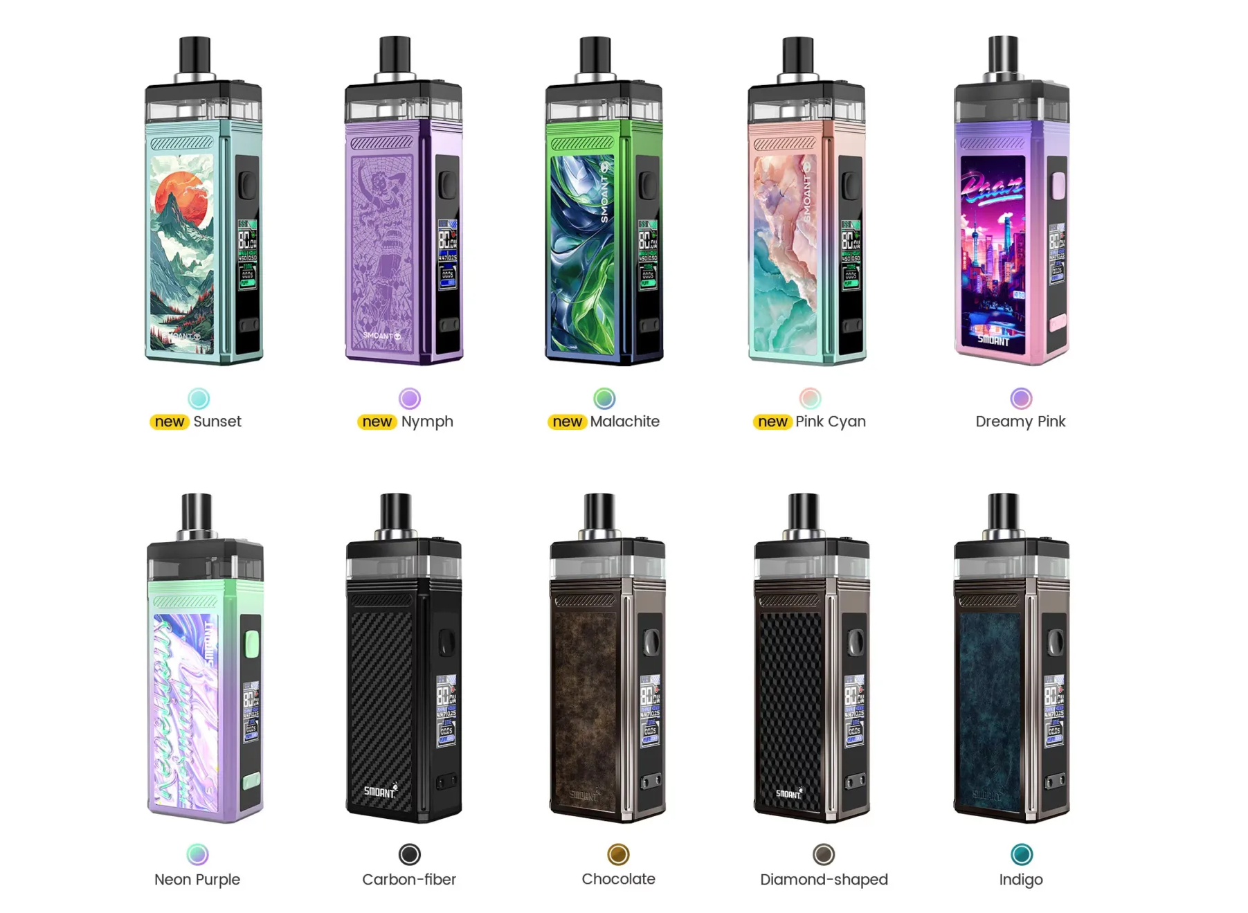 Цветовая палитра Smoant Pasito 2