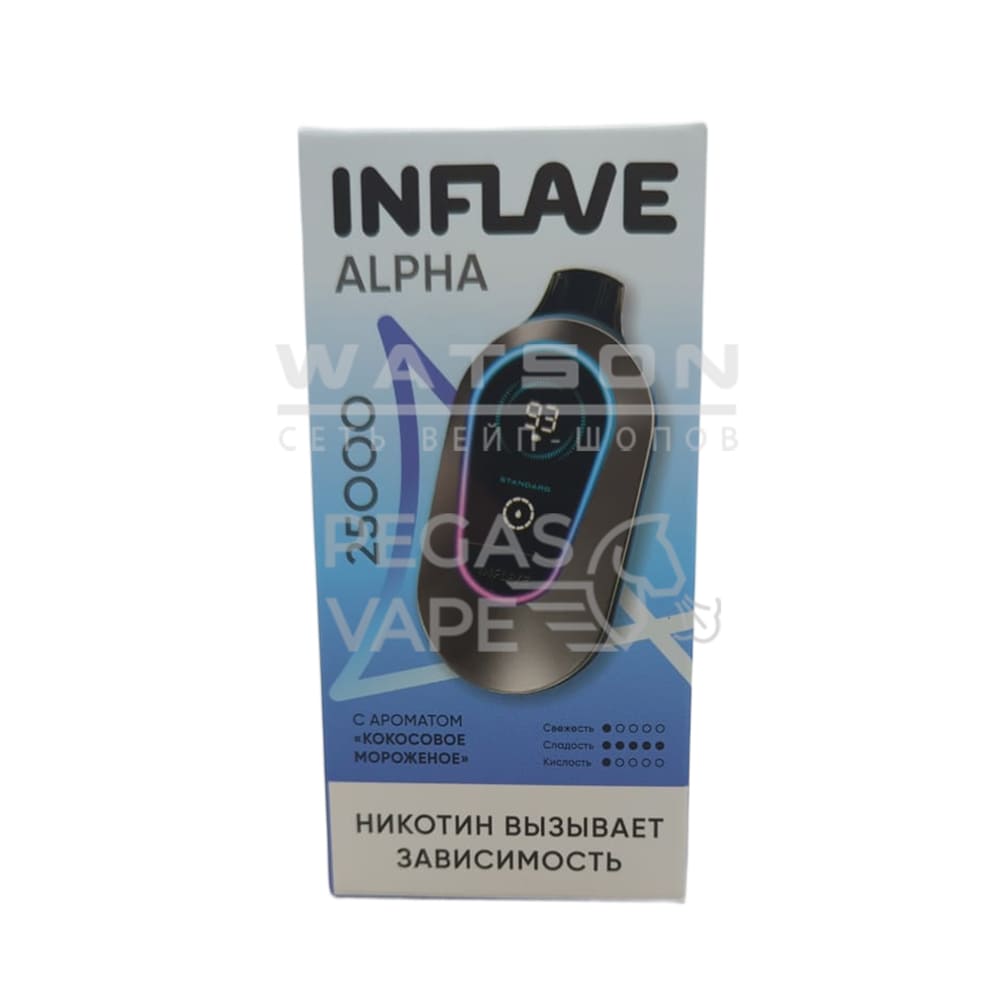 Электронная сигарета INFLAVE ALPHA 25000 (Кокосовое мороженое)