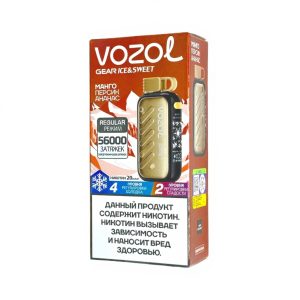 Электронная сигарета VOZOL GEAR ICE & SWEET 56000 (Манго персик ананас)