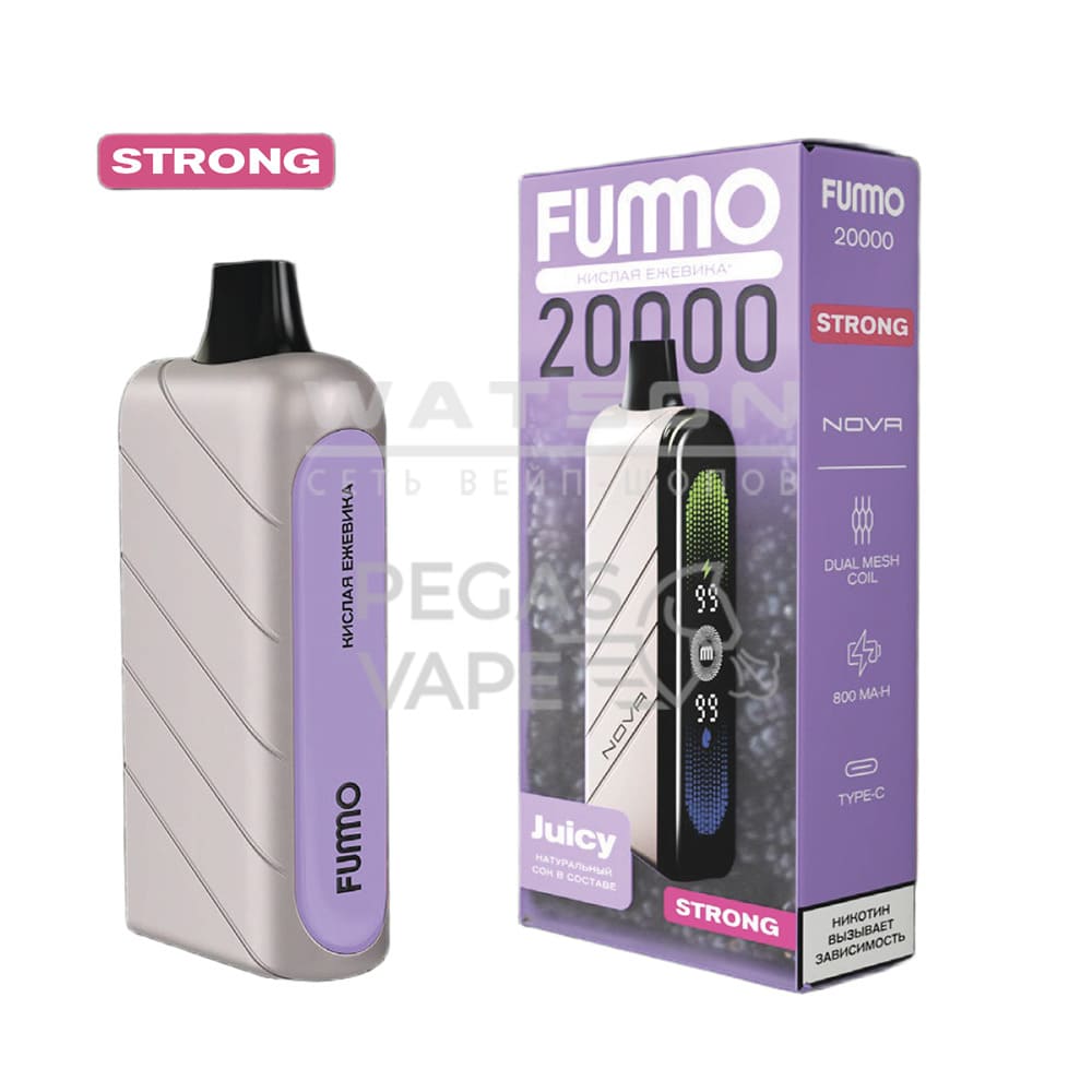 Электронная сигарета Fummo NOVA 20000 Strong (Кислая Ежевика)