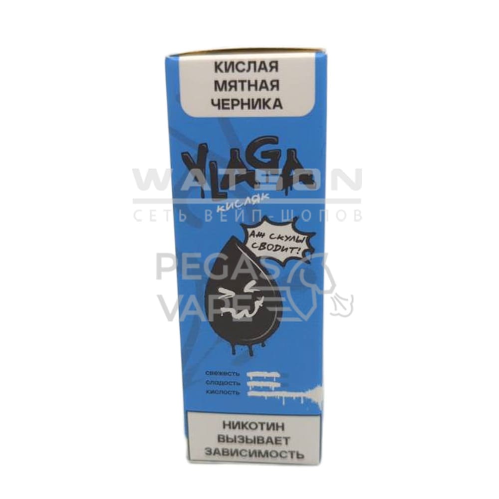 Жидкость VLAGA Кисляк Кислая мятная черника 30 мл 2% (20 мг/мл)