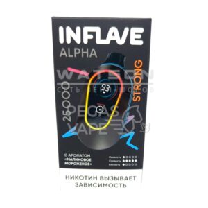 Электронная сигарета INFLAVE ALPHA 25000 STRONG (Малиновое мороженое)