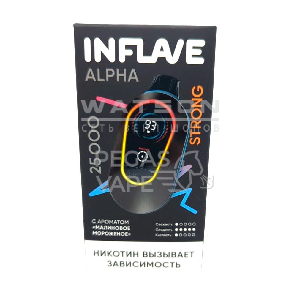 Электронная сигарета INFLAVE ALPHA 25000 STRONG (Малиновое мороженое)