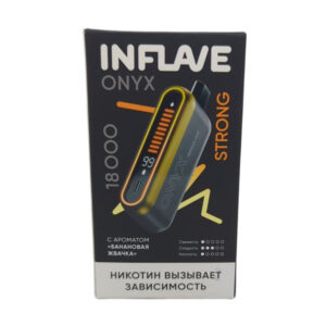 Электронная сигарета INFLAVE ONYX 18000 STRONG (Банановая жвачка)