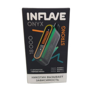 Электронная сигарета INFLAVE ONYX 18000 STRONG (Черная мята)