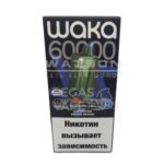 Электронная сигарета WAKA DB 60000 (Кислое яблоко)
