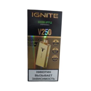 Электронная сигарета IGNITE V-250 (25000) GOLD (Зеленое яблоко)