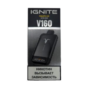 Электронная сигарета IGNITE V-160 (16000) BLACK (Ананасовый лед)