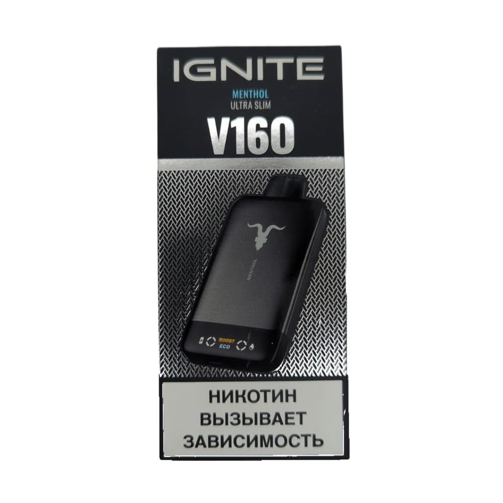 Электронная сигарета IGNITE V-160 (16000) BLACK (Ментол)