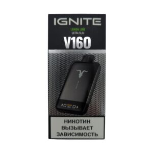 Электронная сигарета IGNITE V-160 (16000) BLACK (Лимон лайм)
