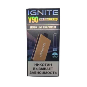 Электронная сигарета IGNITE V-90 (9000) GOLD (Лимон лайм грейпфрут)